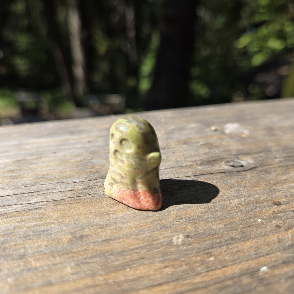 Unakite natural crystal mini ghost 1" - Picture 3 of 8